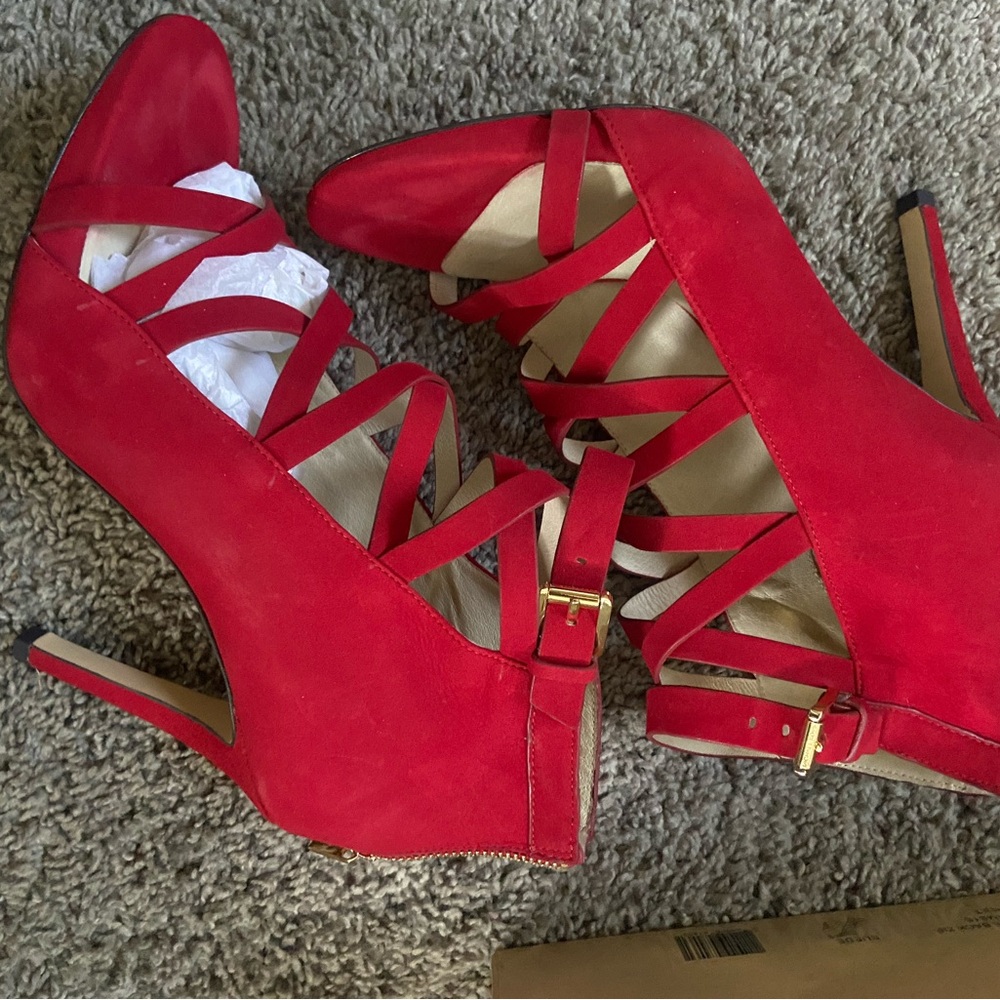 Michael Kors Red Strappy Heels